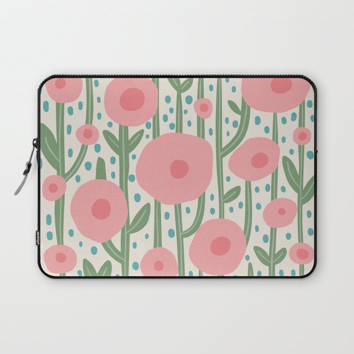 Flower Market Amsterdam Retro Scandi Spring Print Laptop Sleeve Gallery Image 1