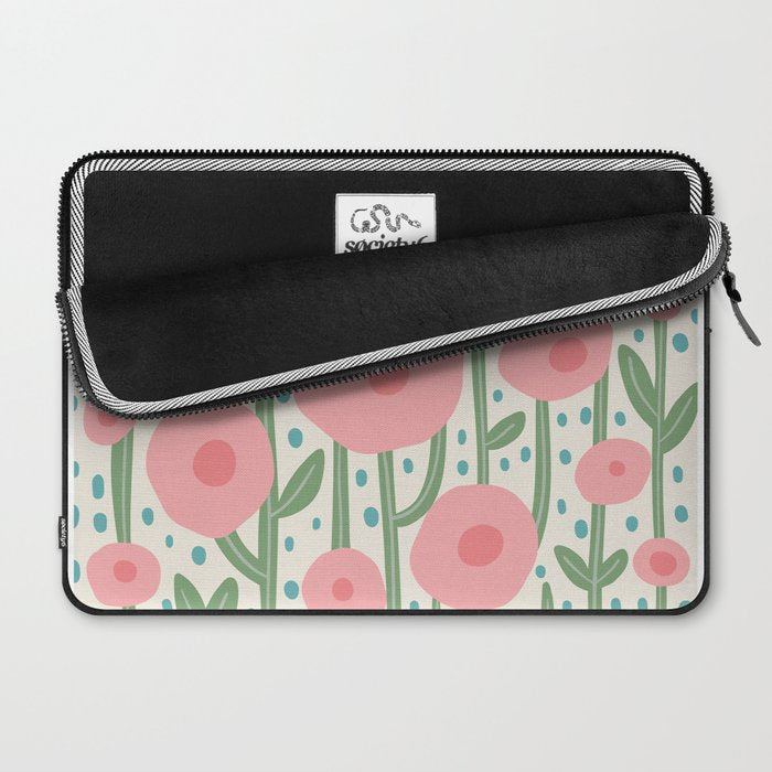Flower Market Amsterdam Retro Scandi Spring Print Laptop Sleeve Gallery Image 2