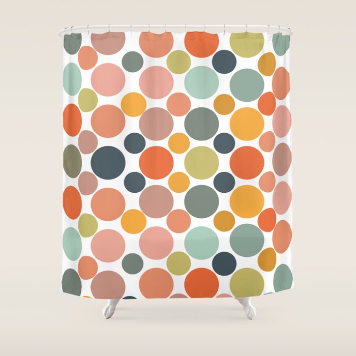 Cheerful Polka Dots  Shower Curtain Gallery Image 1