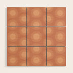Boho Summer Sun Pattern XII Peach Wood Wall Art Gallery Image 1