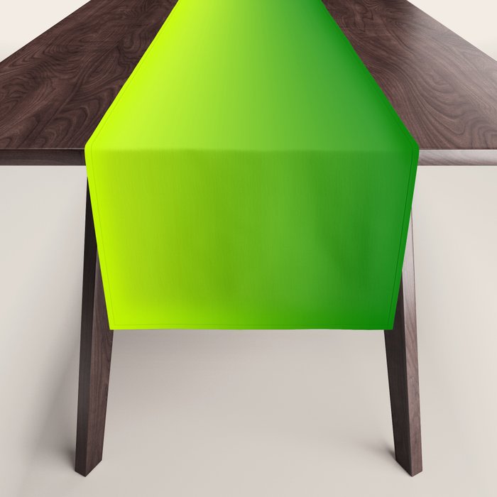 Bright Chartreuse Green Ombre Table Runner Gallery Image 1
