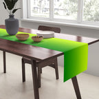 Bright Chartreuse Green Ombre Table Runner Gallery Image 2