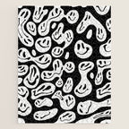 Black and White Dripping Smiley Jigsaw Puzzle Gallery Image 1