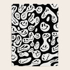 Black and White Dripping Smiley Poster Gallery Image 4