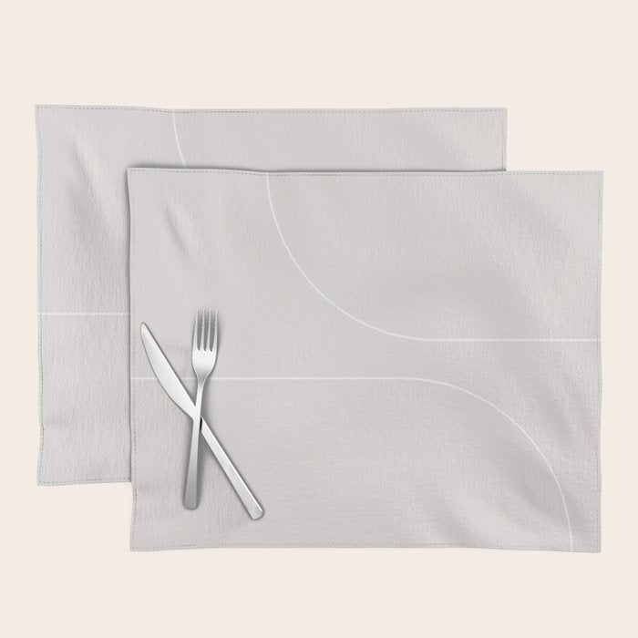 Modern Minimal Line Abstract XLIII Placemat Gallery Image 1
