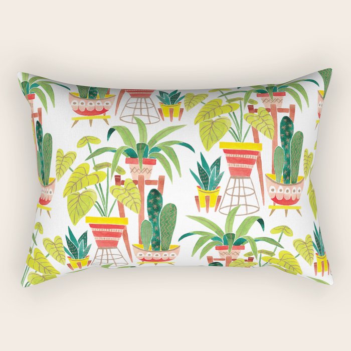 Happy Plants Happy Home Rectangular Pillow Gallery Image 2