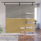 Texture - Black Stripes Gold Wall Mural Gallery Image 1