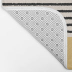 Texture - Black Stripes Gold Bath Mat Gallery Image 2