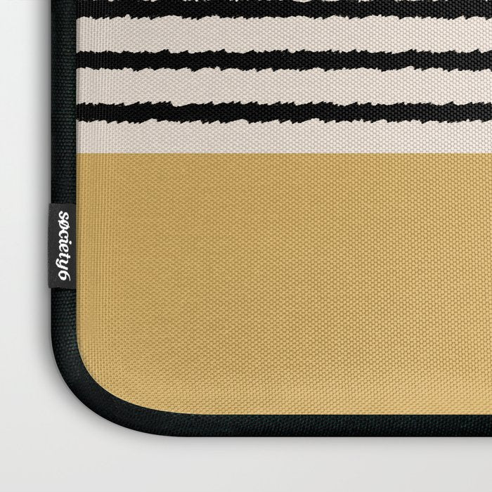 Texture - Black Stripes Gold Laptop Sleeve Gallery Image 3
