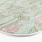 Ivy Morris Sage Green Floral Damask with Climbing Vines Bath Mat Gallery Image 3