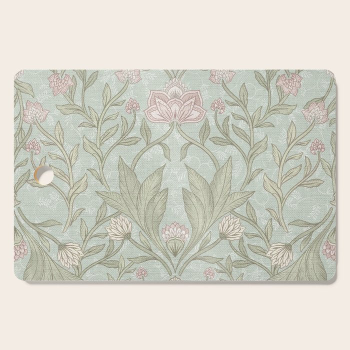 Ivy Morris Sage Green Floral Damask with Climbing Vines Cutting Board Gallery Image 1