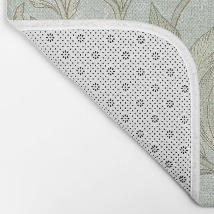 Ivy Morris Sage Green Floral Damask with Climbing Vines Bath Mat Gallery Image 2