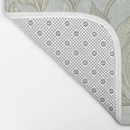 Ivy Morris Sage Green Floral Damask with Climbing Vines Bath Mat Gallery Image 2
