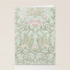 Ivy Morris Sage Green Floral Damask with Climbing Vines Stationery Card Gallery Image 2