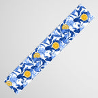 Porcelain Magnolias Flowers and Lemons Table Runner Gallery Image 3