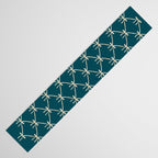 Bows & Ribbons Pattern XXIX Dark Teal Table Runner Gallery Image 3