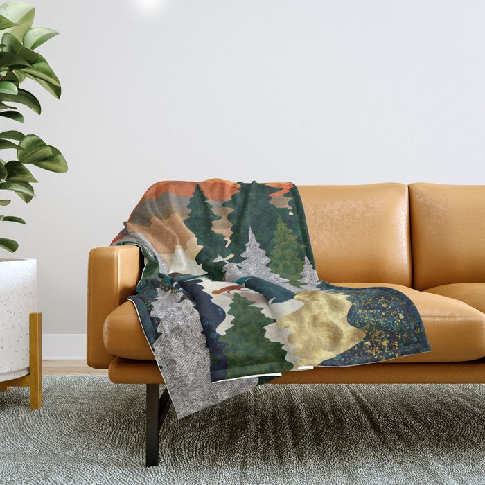 Amber Fox Throw Blanket Gallery Image 1