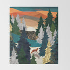 Amber Fox Throw Blanket Gallery Image 2
