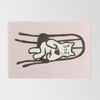 Tea time with cat Rug Gallery Image 2