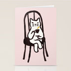 Tea time with cat Stationery Card Gallery Image 2