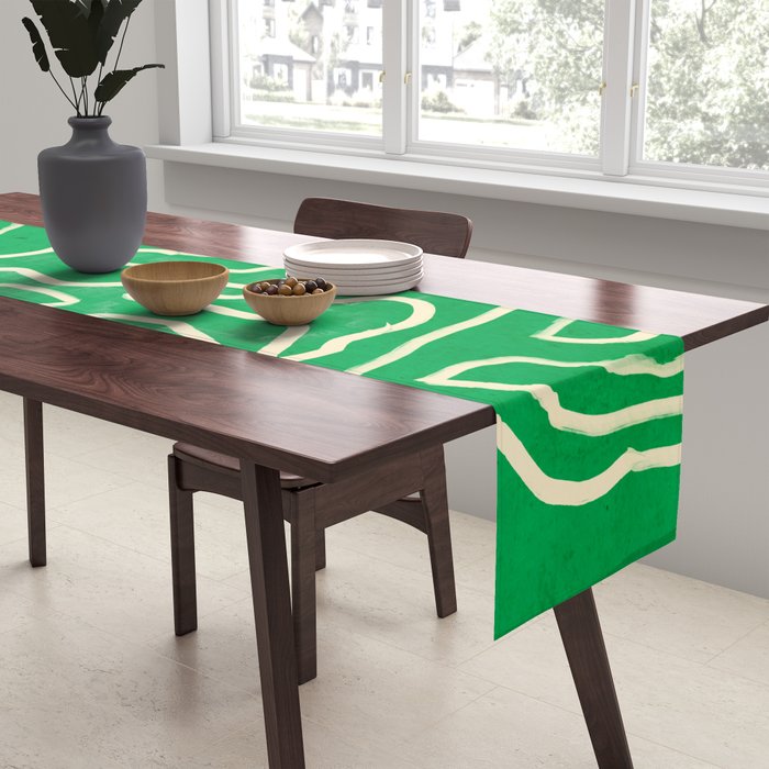 Abstract line art 151 Table Runner Gallery Image 2