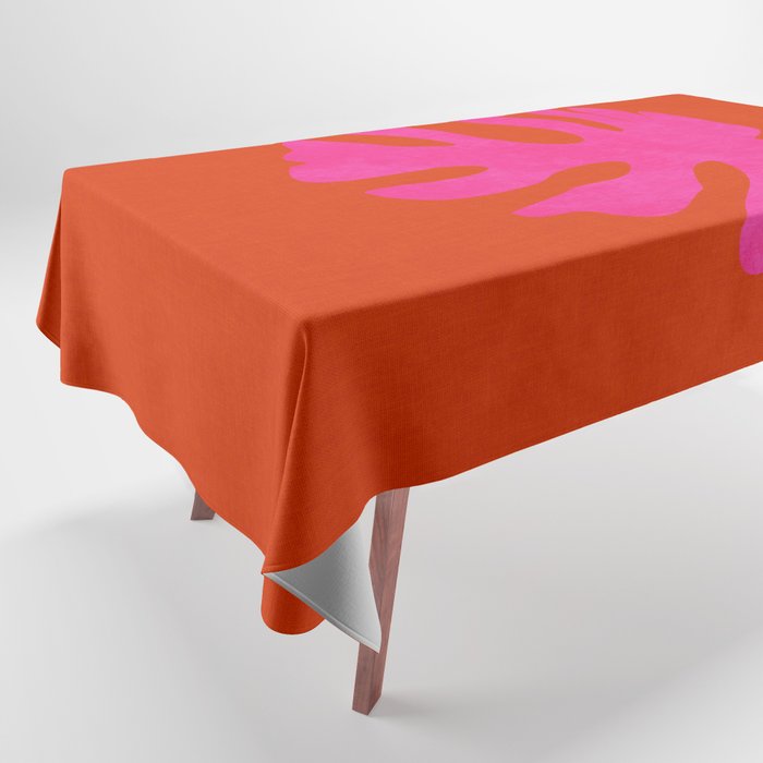 leaf shape solo pink orange summer vibes Tablecloth Gallery Image 1