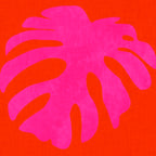 leaf shape solo pink orange summer vibes Coffee Mug Gallery Image 2