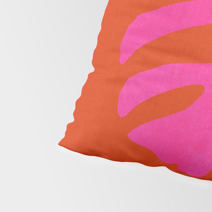 leaf shape solo pink orange summer vibes Pillow Sham Gallery Image 4