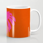 leaf shape solo pink orange summer vibes Coffee Mug Gallery Image 1