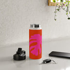 leaf shape solo pink orange summer vibes Water Bottle Gallery Image 4