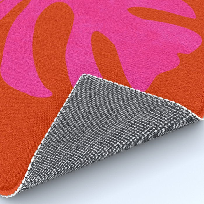 leaf shape solo pink orange summer vibes Rug Gallery Image 4