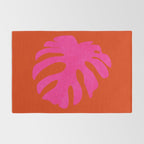 leaf shape solo pink orange summer vibes Rug Gallery Image 2