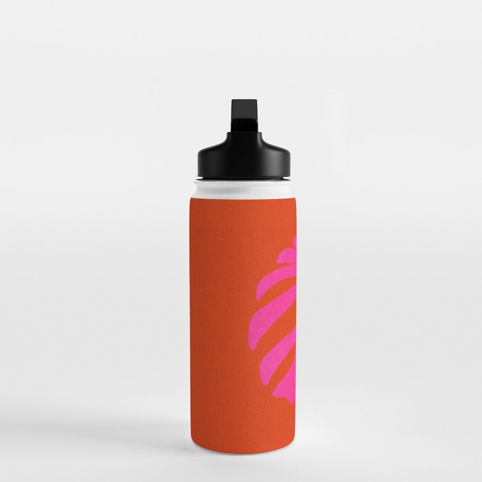leaf shape solo pink orange summer vibes Water Bottle Gallery Image 3