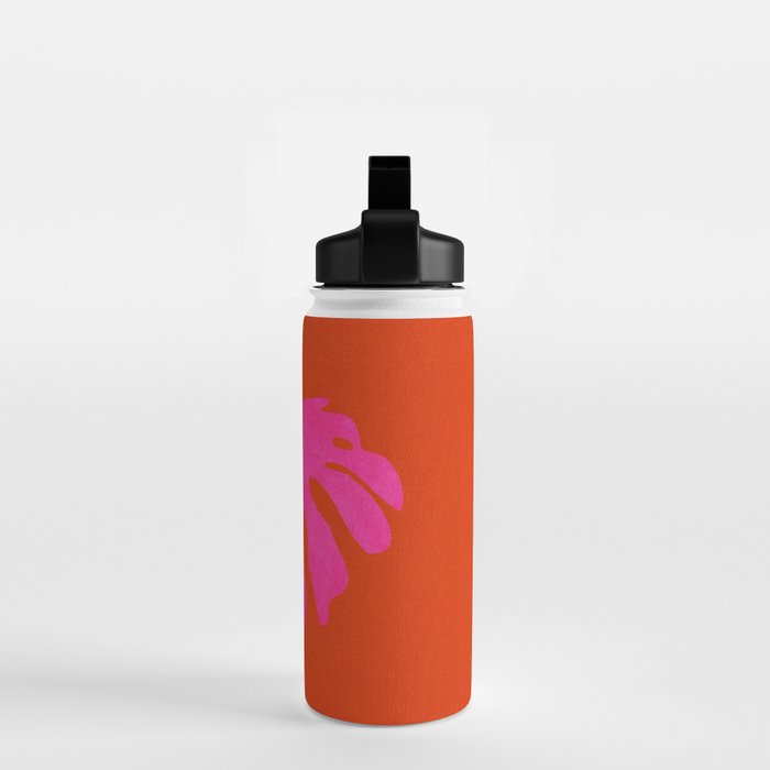 leaf shape solo pink orange summer vibes Water Bottle Gallery Image 2