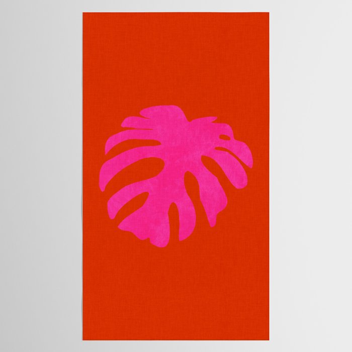leaf shape solo pink orange summer vibes Tablecloth Gallery Image 2