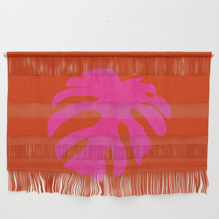 leaf shape solo pink orange summer vibes Wall Hanging Gallery Image 1