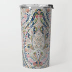 Pink Blue Green Leaf Flower Paisley Travel Mug Gallery Image 2