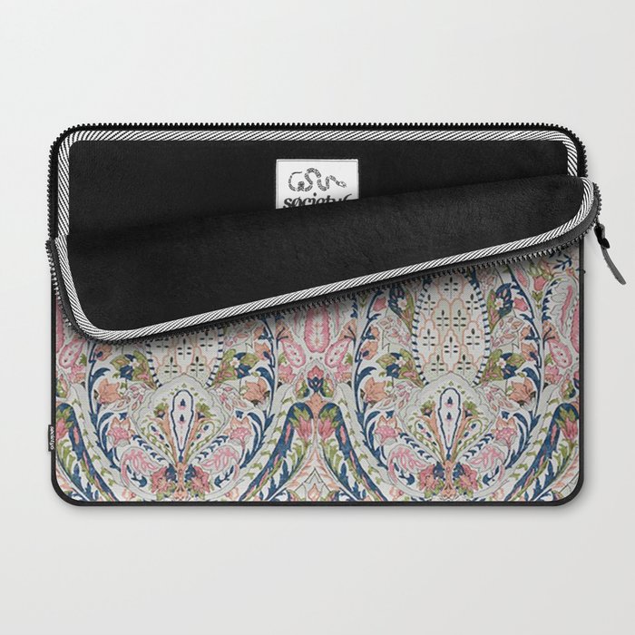 Pink Blue Green Leaf Flower Paisley Laptop Sleeve Gallery Image 2