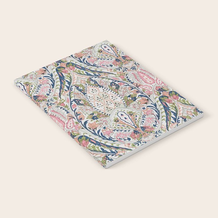 Pink Blue Green Leaf Flower Paisley Notebook Gallery Image 2