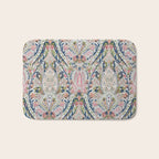 Pink Blue Green Leaf Flower Paisley Bath Mat Gallery Image 1