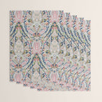 Pink Blue Green Leaf Flower Paisley Wrapping Paper Gallery Image 3