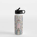 Pink Blue Green Leaf Flower Paisley Water Bottle Gallery Image 1