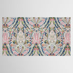 Pink Blue Green Leaf Flower Paisley Tablecloth Gallery Image 2