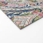 Pink Blue Green Leaf Flower Paisley Welcome Mat Gallery Image 2