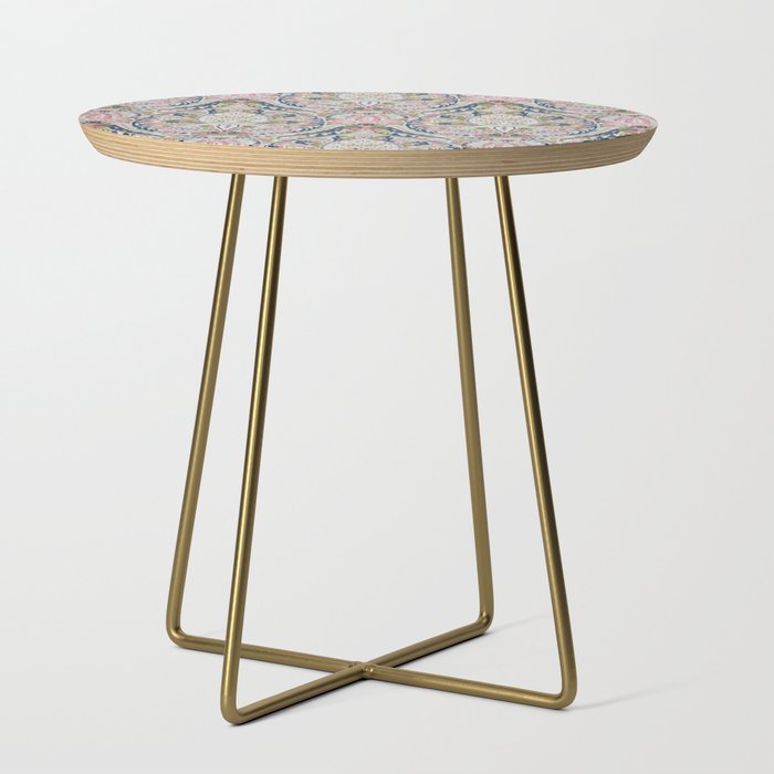 Pink Blue Green Leaf Flower Paisley Side Table Gallery Image 1