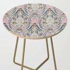 Pink Blue Green Leaf Flower Paisley Side Table Gallery Image 2