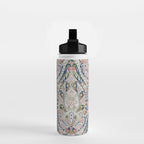 Pink Blue Green Leaf Flower Paisley Water Bottle Gallery Image 2