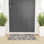 Pink Blue Green Leaf Flower Paisley Welcome Mat Gallery Image 3