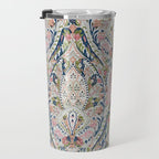 Pink Blue Green Leaf Flower Paisley Travel Mug Gallery Image 3