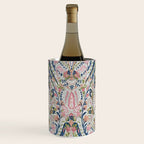 Pink Blue Green Leaf Flower Paisley Wine Chiller Gallery Image 1